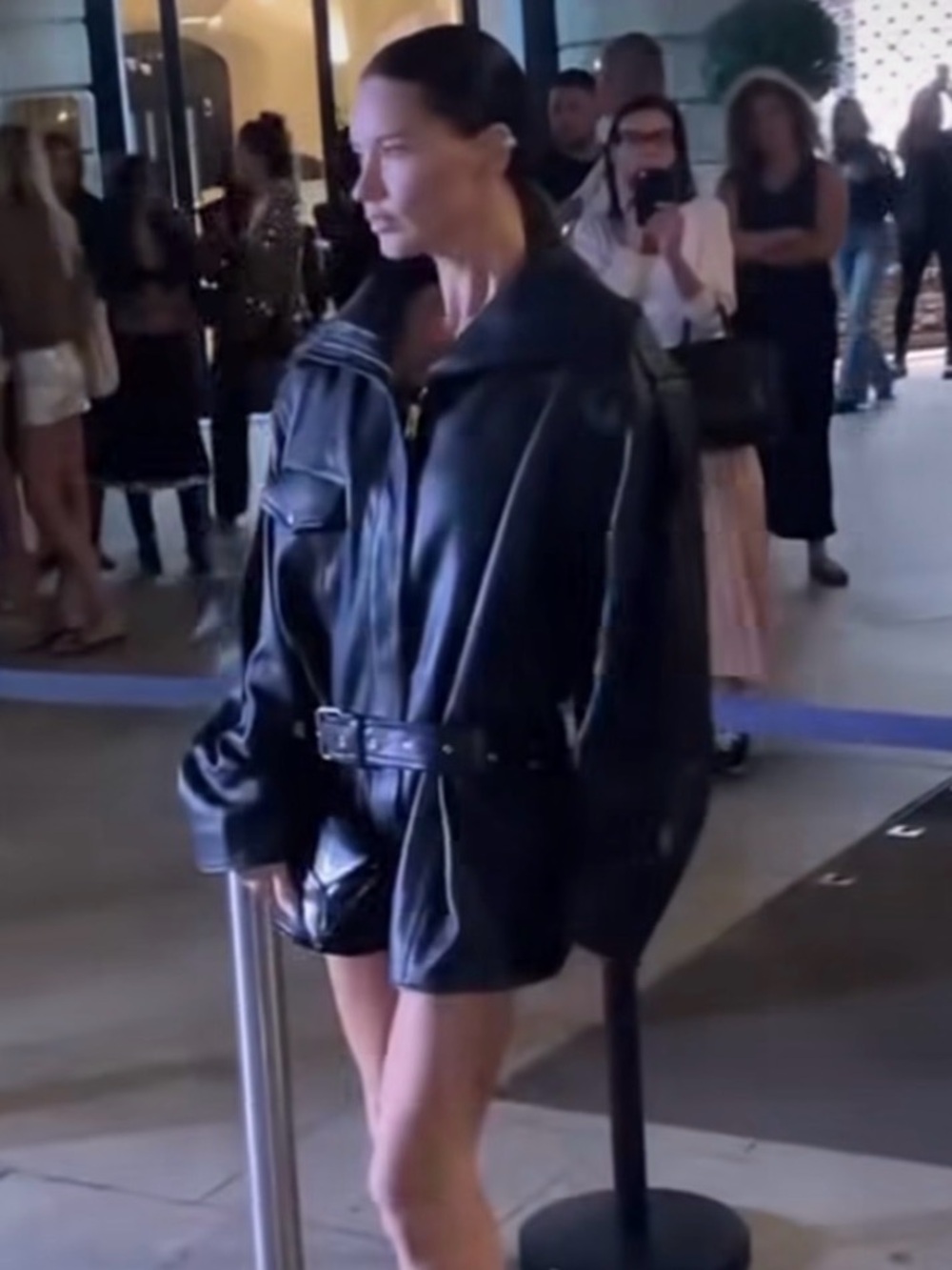 Elegant Black Leather Jacket for Women